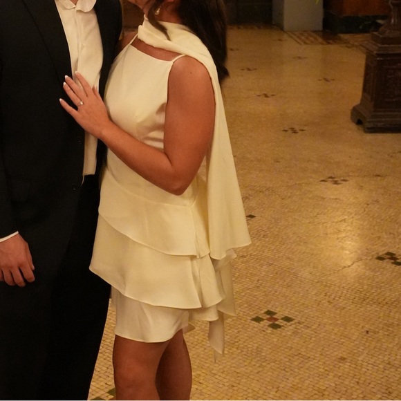 Miss Rosier Lyna White Satin Dress - Picture 4 of 4